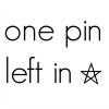 One Pin Left In
